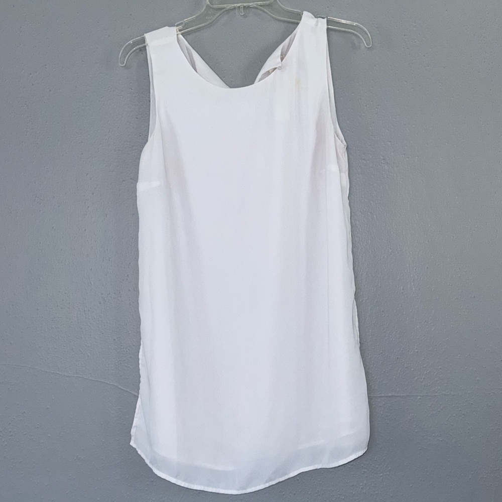 Chico’s Elegant White Sleeveless Top tunic bohemian size 0
